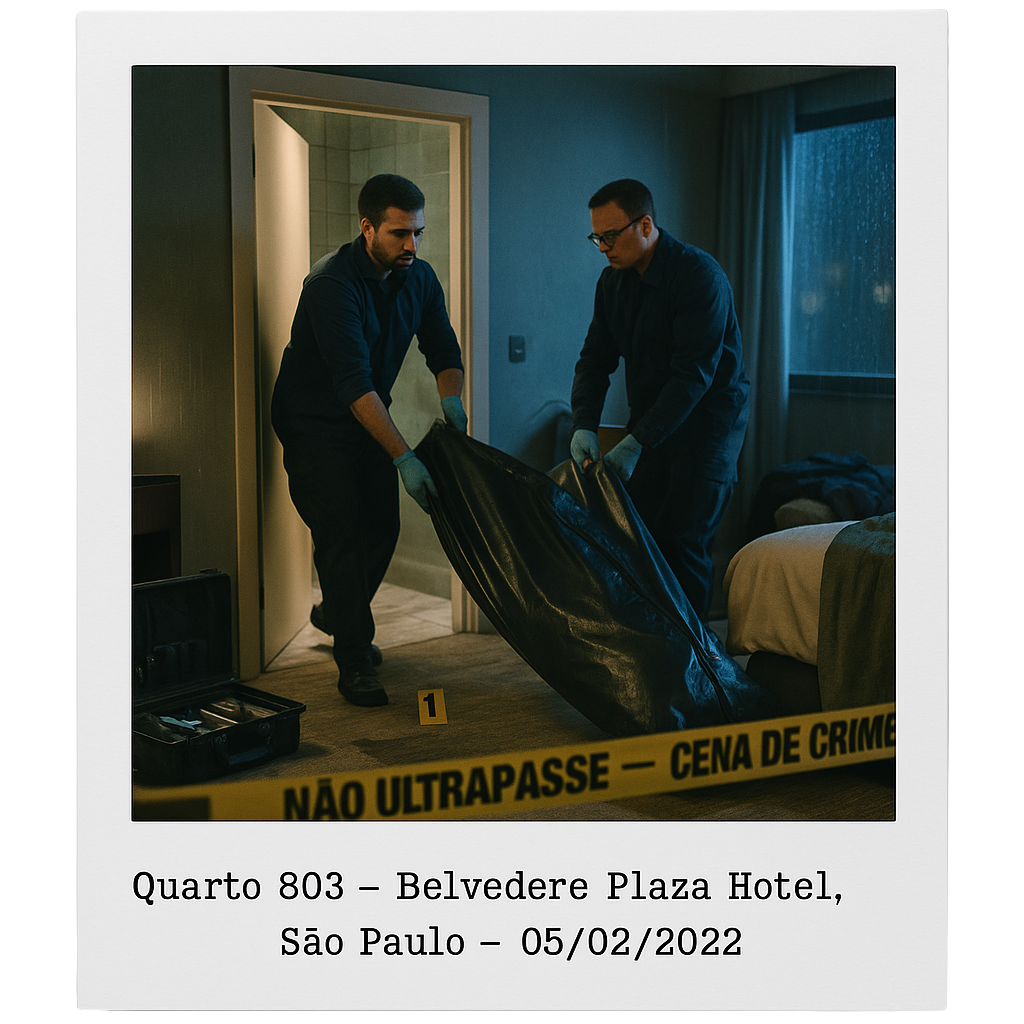 Cena do crime - Hotel noturno